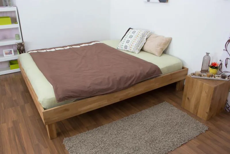 Bett Eiche 180 x 200 cm geölt Abbildung