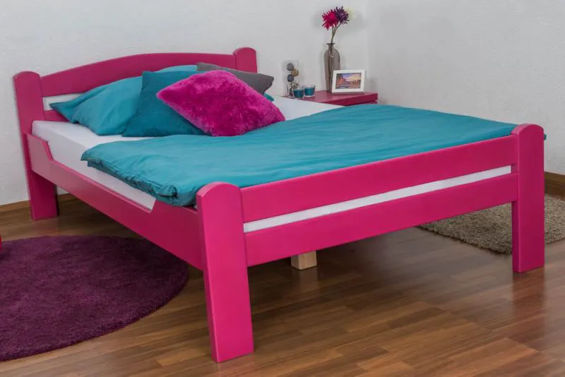 Bettgestell Buche 120 x 200 cm Rosa Abbildung