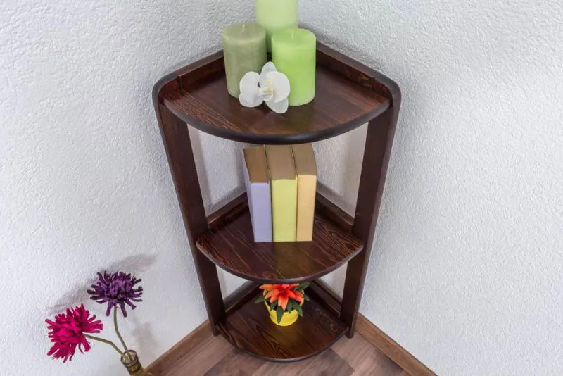 Regal - 30 cm breit, Kiefer Holz-Massiv, Farbe: Nuss Abbildung