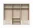 Sechstüriger Kleiderschrank mit LED-Rahmen Neiafu 80, vier Schubladen, drei Kleiderstangen, fünf Einlegeböden, Maße: 226 x 277 x 60 cm, hochwertige Verarbeitung