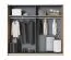 Schiebetürenschrank / Kleiderschrank | 2 Kleiderstangen | Farbe: Eiche Artisan | ABS-Kanten | Maße: 245 x 61 x 217,5 cm | 2 Fächer | für Schlafzimmer