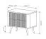 Nachtkommode | 2 Schubladen | ABS-Kantenschutz | Farbe: Weiß | Maße: 55 x 63 x 38 cm | Griffe & Beine: Metall | Lamellen Front | für Schlafzimmer