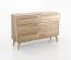 Schlafzimmer - Set C Engordany | 5-teilig | Farbe: Buche | Buche Vollholz massiv | lackiert | 2 Nachtkommode | 1 Doppelbett | 1 Kommode | 1 Kleiderschrank | zeitloses Design