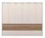 Kleiderschrank mit 6 Türen Papauta 12, Farbe: Kaschmir / Eiche dunkel - Abmessungen: 226 x 277 x 60 cm (H x B x T)
