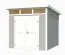Gartenhaus G267 Lichtgrau - 28 mm Blockbohlenhaus, Grundfläche: 5,97 m², Pultdach