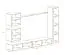 Wohnwand im schlichten Design Balestrand 114, Farbe: Schwarz - Abmessungen: 180 x 280 x 40 cm (H x B x T), mit Push-to-open Funktion