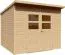 Holz-Gartenhaus 2,54 x 2,51 Meter (inkl. Dach) | Natur | Pultdach Abbildung