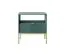 Elegante Nachtkommode Worthing 15, Farbe: Grün / Gold - Abmessungen: 56 x 54 x 39 cm (H x B x T)