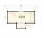 Ferienhaus F18 mit Terrasse, Geländer u. Schlafboden | 44 m² | 70 mm Blockbohlen | Naturbelassen | inkl. Fenster 2 Hand Dreh-Kipp