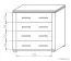 Kommode Kainanto 06, Farbe: Eiche / Grau - Abmessungen: 92 x 96 x 41 cm (H x B x T)