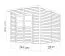 Holz-Gartenhaus 2,54 x 2,51 Meter (inkl. Dach) | Natur | Pultdach Abbildung