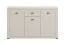 Kommode | 3 Drehtüren | 1 Schublade | Farbe: Kaschmir | 6 Fächer | ABS-Kanten | Maße: 147,5 x 41,5 x 91,5 cm | Sideboard | Griffe & Beine: Metall