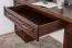 Schreibtisch Kiefer massiv Vollholz Walnussfarben Pipilo 19 - Abmessungen: 78 x 182 x 54 cm (H x B x T)