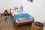 Kinderbett / Jugendbett Kiefer Vollholz massiv Eichefarben A14, inkl. Lattenrost - Abmessung 90 x 200 cm