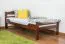 Kinderbett / Jugendbett "Easy Premium Line" K1/2n, Buche Vollholz massiv dunkelbraun lackiert - Liegefläche: 90 x 200 cm