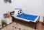 Kinderbett / Jugendbett "Easy Premium Line" K1/2n, Buche Vollholz massiv schokobraun lackiert - Liegefläche: 90 x 190 cm