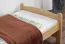 Kinderbett / Jugendbett Buche massiv Vollholz Natur 118, inkl. Lattenrost - Abmessung 80 x 200 cm (B x L)
