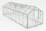Gewächshaus - Glashaus Radicchio L15, Wände: 4 mm gehärtetes Glas, Dach: 6 mm HKP mehrwandig, Grundfläche: 14,10 m² - Abmessungen: 640 x 220 cm (L x B)