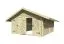 Holzschuppen / Gerätehaus 40 mm Blockbohlenhaus, inkl. Fußboden, aus Kiefernholz, gehobelt, 2 Doppeltüren, Grundfläche: 26,72 m², Satteldach, ideale Aufbewahrung für Brennholz