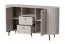 Modernes Esszimmer Komplett - Set A Annelin, 6-teilig, in Kaschmir, 1 Esstisch, 2 Kommoden, 1 TV-Unterschrank, 1 Vitrine, 1 Beistelltisch, Soft-Close