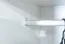 Drehtürenschrank / Kleiderschrank mit LED-Rahmen Siumu 27, Farbe: Weiß / Weiß Hochglanz - 226 x 142 x 60 cm (H x B x T)