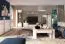 Couchtisch Tullahoma 10, Farbe: Eiche / Weiß Glanz - Abmessungen: 109 x 60 x 48 cm (B x T x H)