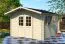 Holz-Gartenhaus 3,98 x 3,19 Meter (inkl. Dach) | Natur | Satteldach | 28 mm Blockbohlen-Haus Abbildung