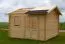 Holz-Gartenhaus 2,98 x 2,98 Meter (inkl. Dach) | Naturbelassen | Satteldach | 34 mm Blockbohlen-Haus Abbildung