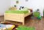 Bettrahmen für Kinder / Kinderbett 100 x 200 cm | Massivholz: Kiefer | Natur Lackiert Abbildung