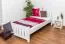 Bettrahmen für Kinder / Kinderbett 100 x 200 cm | Massivholz: Kiefer | Weiß Lackiert Abbildung