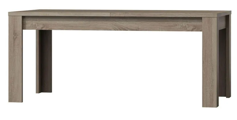 Ausziehbarer Küchentisch 180x90 cm, Ausziehbar auf 220 cm, Farbe: Braun Abbildung