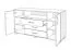 Kommode Camprodon 16, Farbe: Eiche Weiß - 80 x 150 x 40 cm (H x B x T)