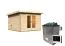 Saunahaus "Anni 1" SET A inkl. Boden mit Ofen 9 kW, Farbe: Natur - 309 x 309 cm (B x T), Grundfläche: 9,3 m²