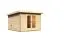 Saunahaus "Anni 1" SET B  Farbe: Natur - 309 x 309 cm (B x T), Grundfläche: 9,3 m²
