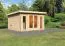 Saunahaus "Anni 2" SET B Farbe: Natur - 369 x 309 cm (B x T), Grundfläche: 9,3 m²