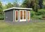 Saunahaus "Anni 3" SET B Farbe: Terragrau - 369 x 369 cm (B x T), Grundfläche: 13,32 m²