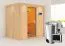 Sauna "Jarle" SET mit bronzierter Tür und Kranz mit-Ofen BIO 3,6 kW - 210 x 165 x 202 cm (B x T x H)
