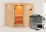 Sauna "Hanko" SET mit Kranz und Ofen BIO 9 kW - 210 x 184 x 202 cm (B x T x H)