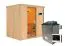 Sauna "Veli" SET mit bronzierter Tür & Ofen 9 kW Edelstahl - 196 x 151 x 198 cm (B x T x H)