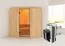 Sauna "Loran" SET mit bronzierter Tür & Ofen 3,6 kW - 151 x 151 x 198 cm (B x T x H)