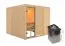 Sauna "Eldar" SET mit bronzierter Tür - Farbe: Natur, Ofen 9 kW - 231 x 231 x 198 cm (B x T x H)