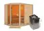 Sauna "Sunniva 3" SET mit bronzierter Tür & Ofen 9 kW Edelstahl - 236 x 184 x 209 cm (B x T x H)