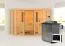 Infrarotkabine "Alvara" SET mit bronzierter Tür - Farbe: Natur, Ofen BIO 9 kW - 231 x 231 x 198 cm (B x T x H)