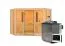 Infrarotkabine "Alvara" SET mit bronzierter Tür - Farbe: Natur, Ofen BIO 9 kW - 231 x 231 x 198 cm (B x T x H)