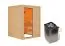Sauna "Eivind" SET mit bronzierter Tür - Farbe: Natur, Ofen 9 kW - 145 x 145 x 187 cm (B x T x H)