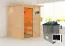 Sauna "Eivind" SET mit bronzierter Tür und Kranz - Farbe: Natur, Ofen externe Steuerung easy 9 kW - 173 x 159 x 191 cm (B x T x H)