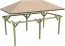 Rechteckiger Pavillon SET mit schwarzen Schindeln, Farbe: Natur KDI, Grundfläche 11,13 m²