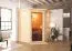 Sauna "Kjell" mit Kranz - Farbe: Natur - 184 x 165 x 202 cm (B x T x H)