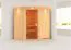 Sauna "Kjell" mit Kranz - Farbe: Natur - 184 x 165 x 202 cm (B x T x H)