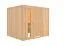 Sauna "Toivo" mit Energiespartür - Farbe: Natur - 231 x 196 x 198 cm (B x T x H)